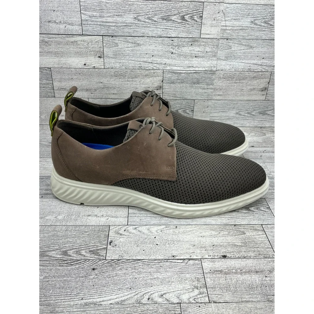 ECCO ST.1 Hybrid Lite Men Brown Leather Mesh Oxford Sneaker 837264 Size 45 US 11